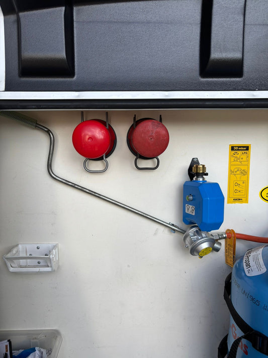 Halterung für Gasflaschendeckel