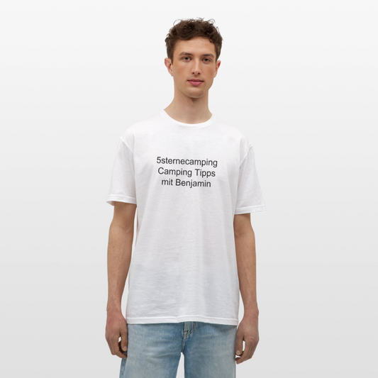"5sternecamping" Männer T-Shirt - Weiß