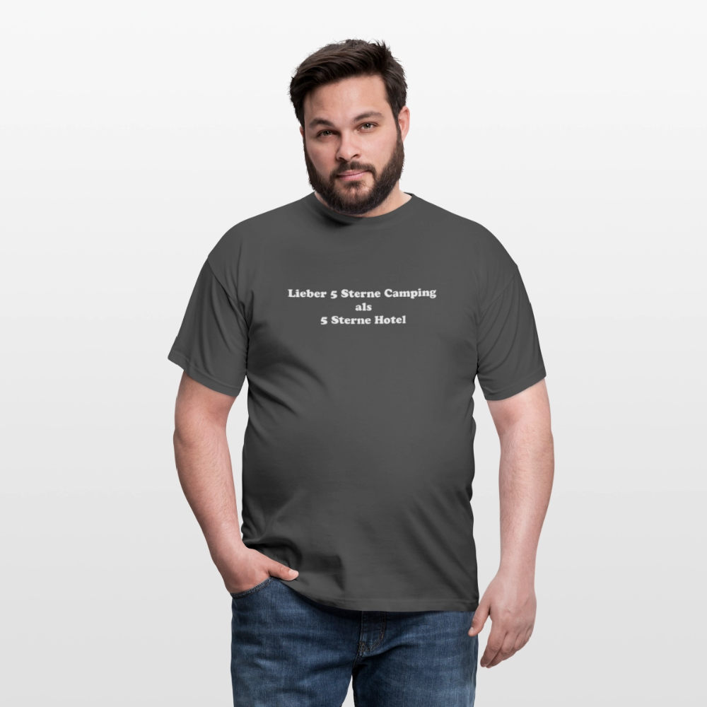 5 Sterne Camping Männer T-Shirt - Anthrazit