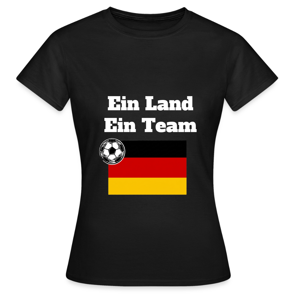 „Ein Land“ Frauen T-Shirt - Schwarz