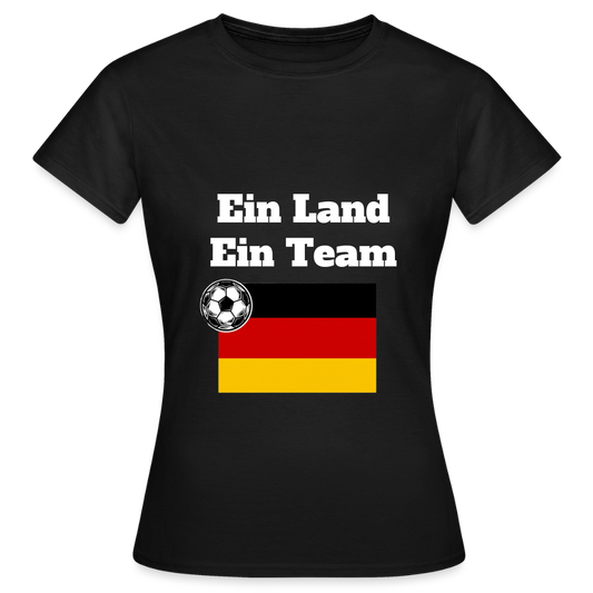 „Ein Land“ Frauen T-Shirt - Schwarz