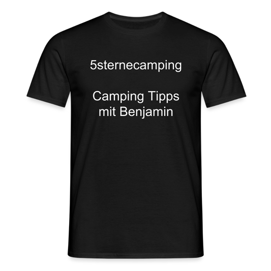 "5sternecaming" Männer T-Shirt - Schwarz