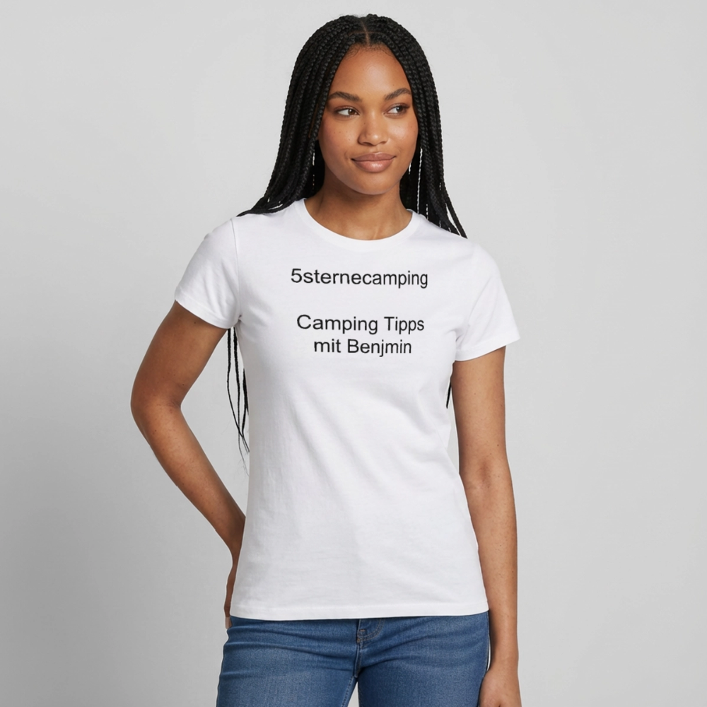 "5sternecamping" Frauen T-Shirt - Weiß