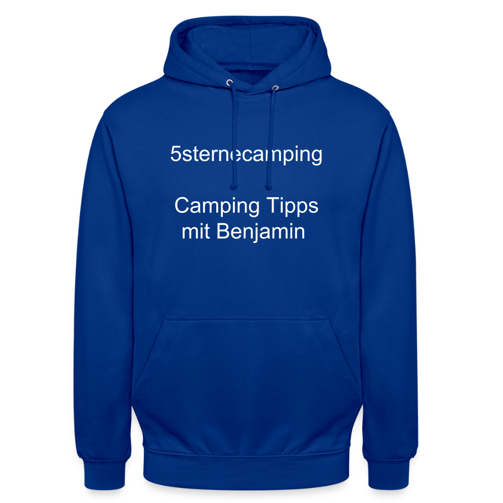 „5sternecamping“ Unisex Hoodie - Royalblau