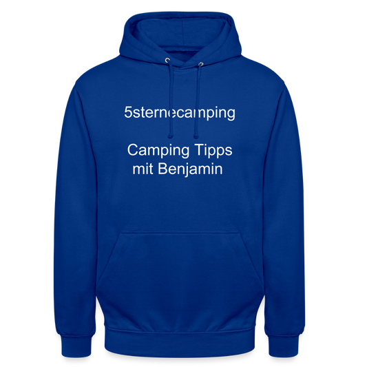 „5sternecamping“ Unisex Hoodie - Royalblau