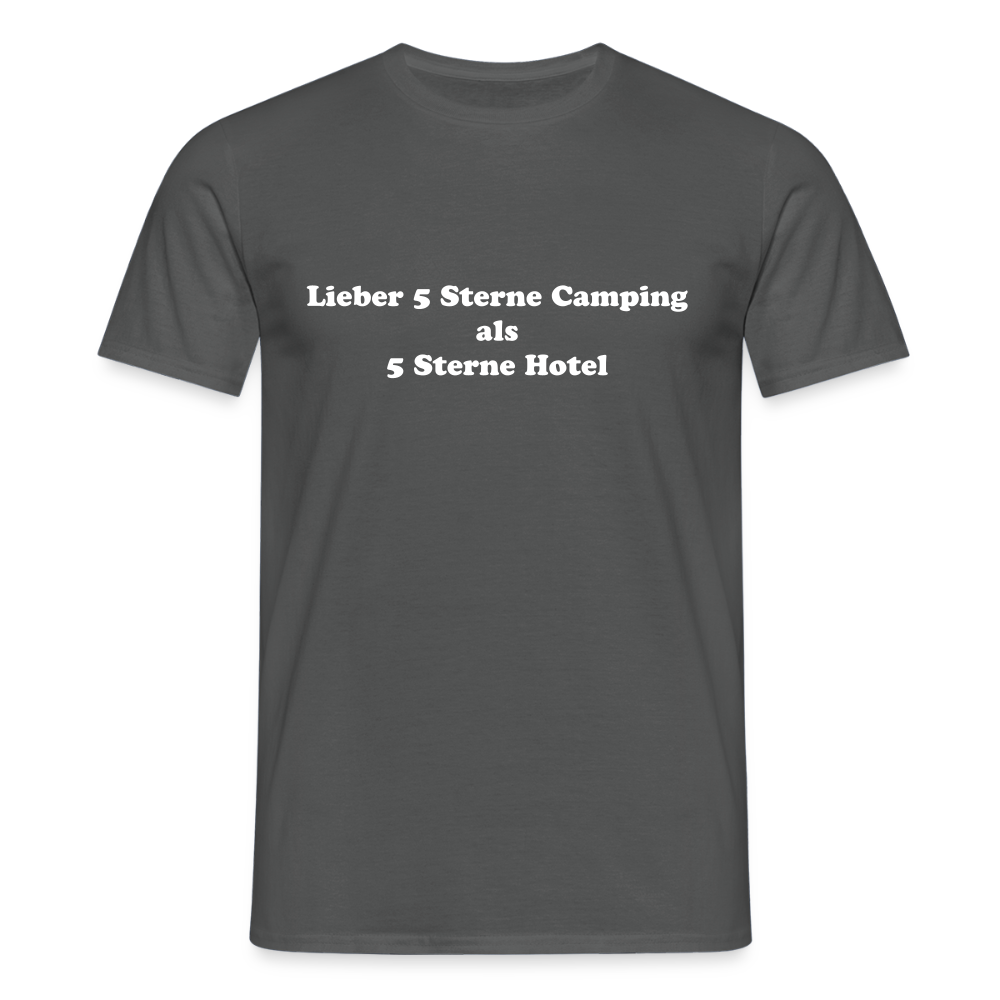 5 Sterne Camping Männer T-Shirt - Anthrazit