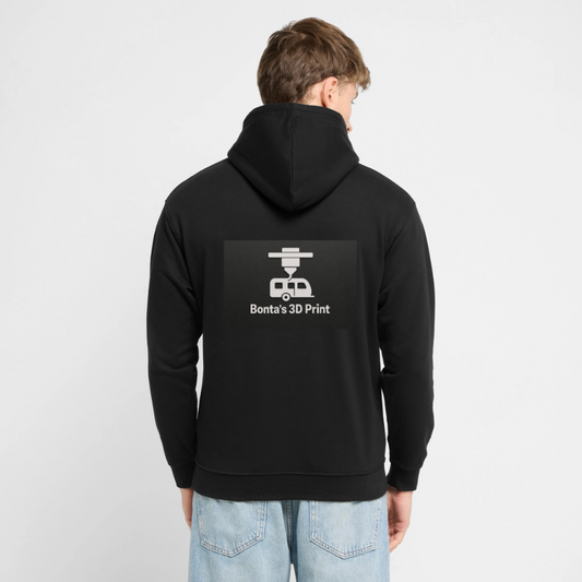 "Bonta's 3D Print Logo" Unisex Hoodie - Schwarz