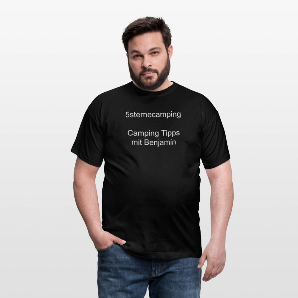 "5sternecaming" Männer T-Shirt - Schwarz