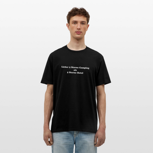 5 Sterne Camping Männer T-Shirt - Schwarz