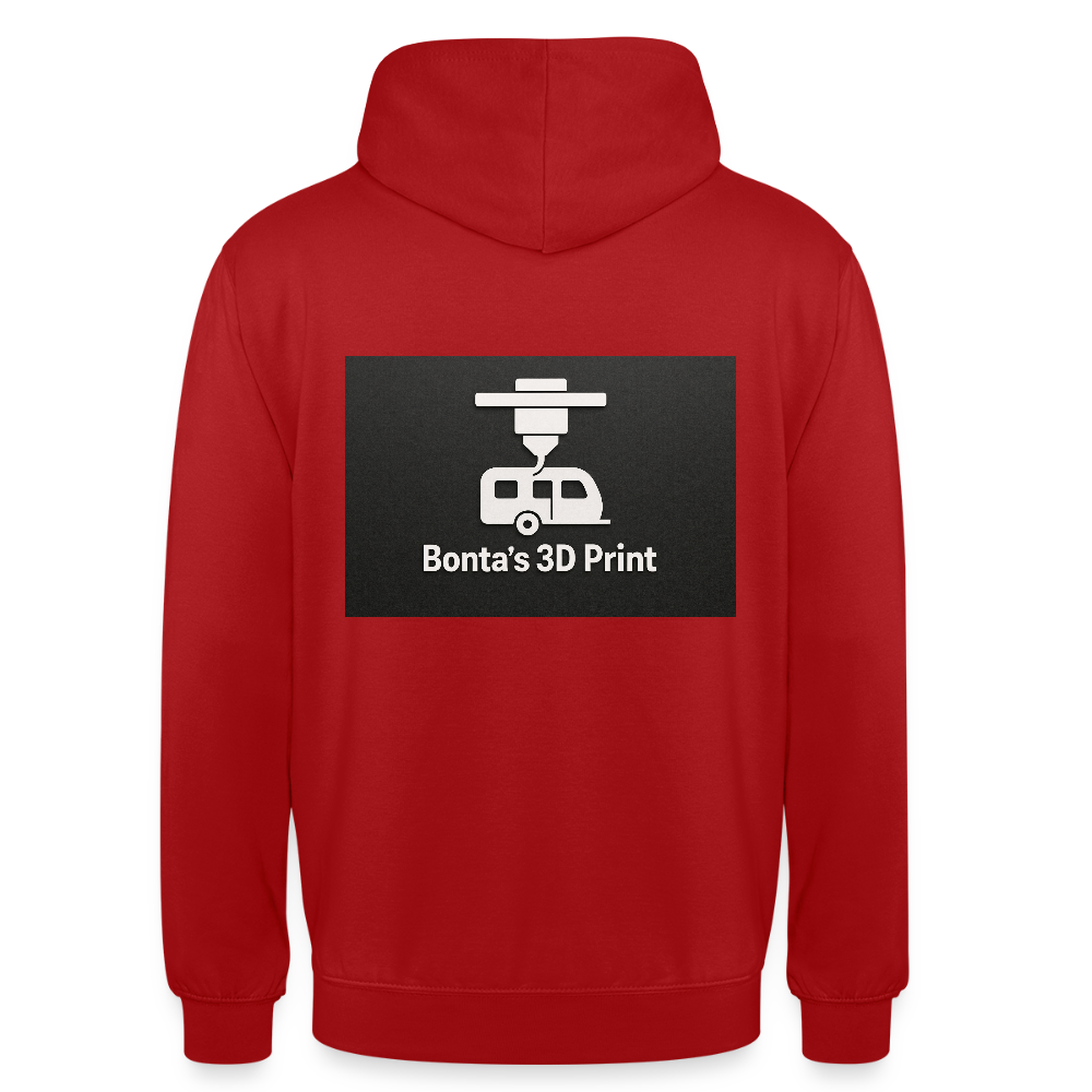 "Bonta's 3D Print Logo" Unisex Hoodie - Rot