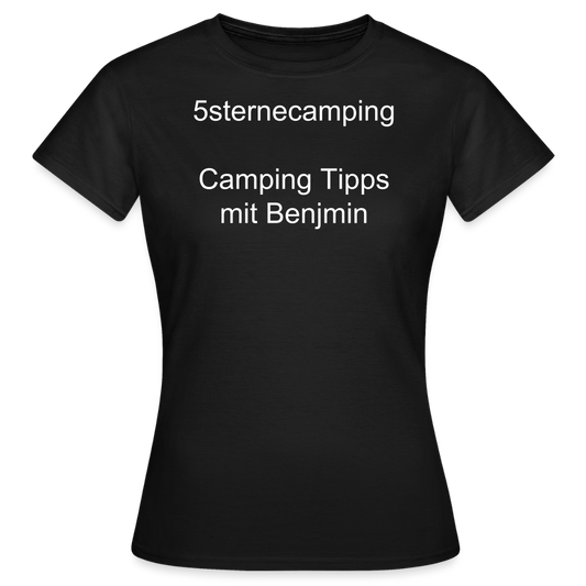 "5sternecamping" Frauen T-Shirt - Schwarz