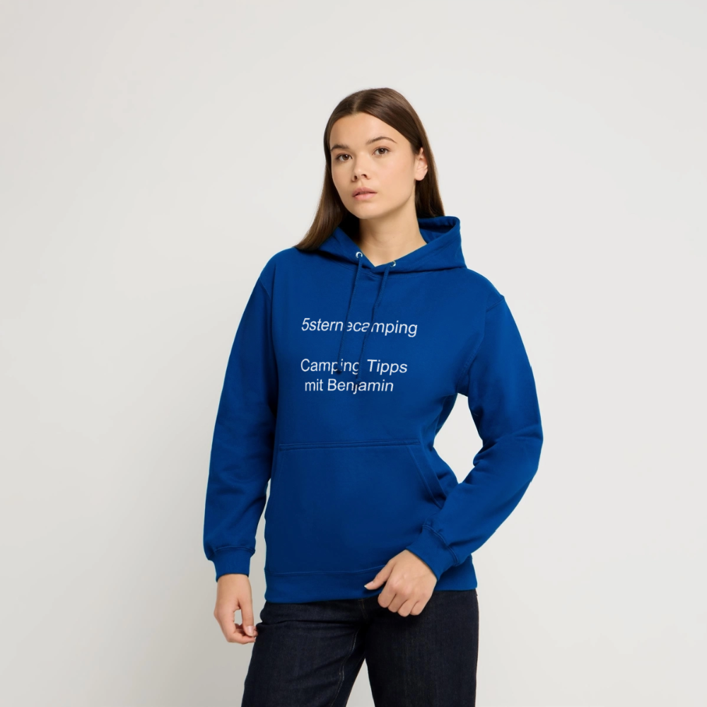 „5sternecamping“ Unisex Hoodie - Royalblau