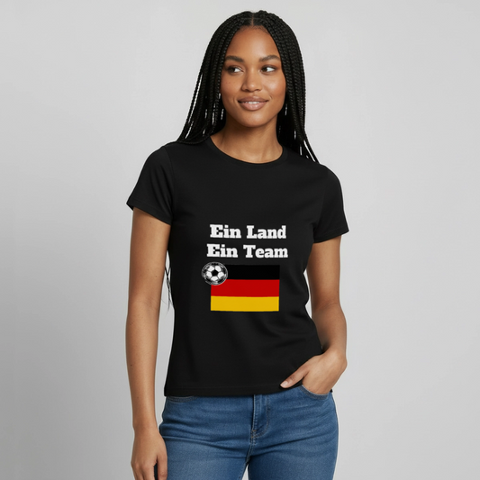 „Ein Land“ Frauen T-Shirt - Schwarz