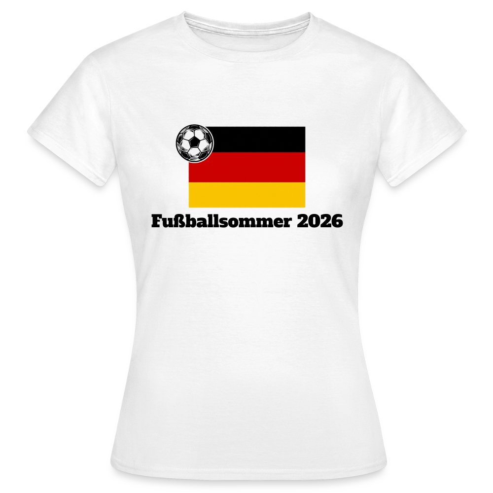 „Fußballsommer“ Frauen T-Shirt - Weiß