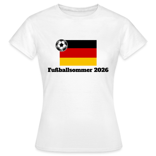 „Fußballsommer“ Frauen T-Shirt - Weiß