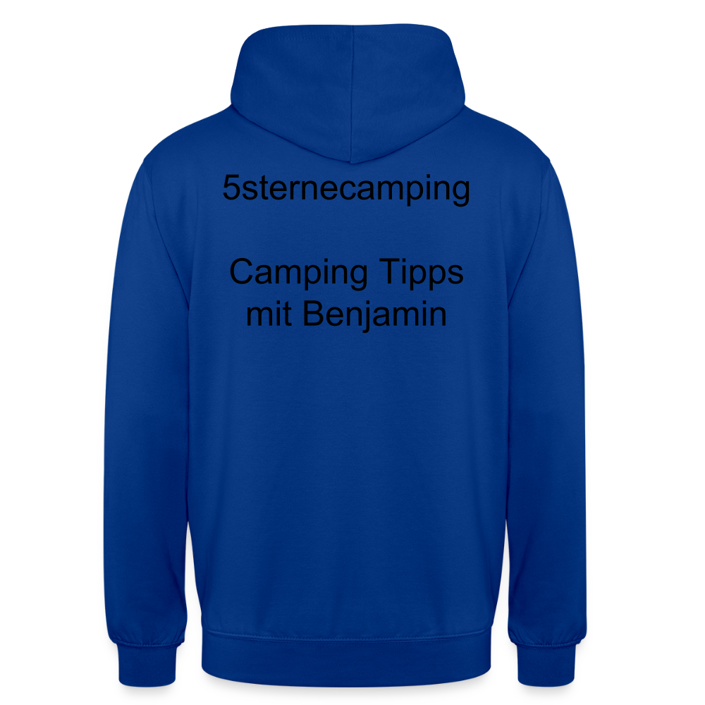 "Camping Tipps mit Benjamin" Unisex Hoodie - Royalblau