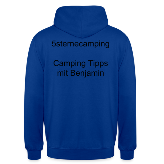 "Camping Tipps mit Benjamin" Unisex Hoodie - Royalblau