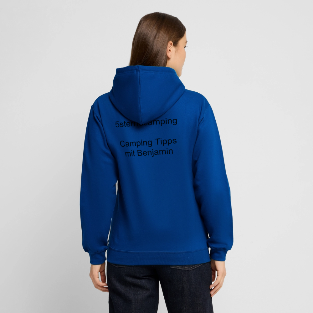 "Camping Tipps mit Benjamin" Unisex Hoodie - Royalblau