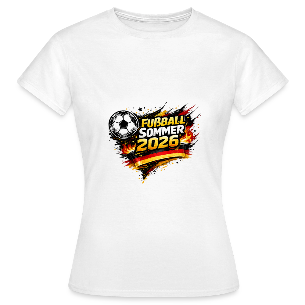 „Fußball Sommer“ Frauen T-Shirt - Weiß