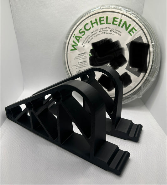 Wäscheleine für Wohnwagen zur Befestigung an der Kederleiste mit 10 Meter Leine inklusive Halterung