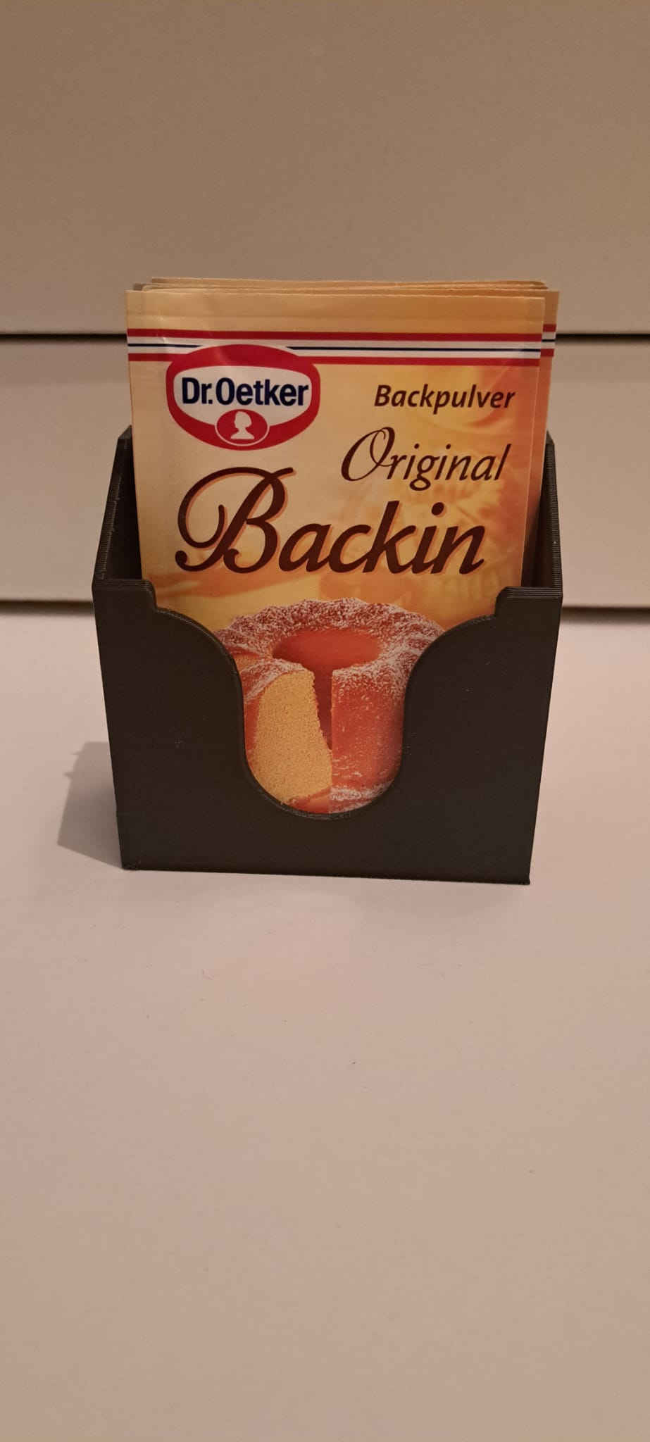 3D-Druck Organizer für Backpulver, Vanillezucker, Natron , Trockenhefe etc – Ordnung im Küchenschrank leicht gemacht